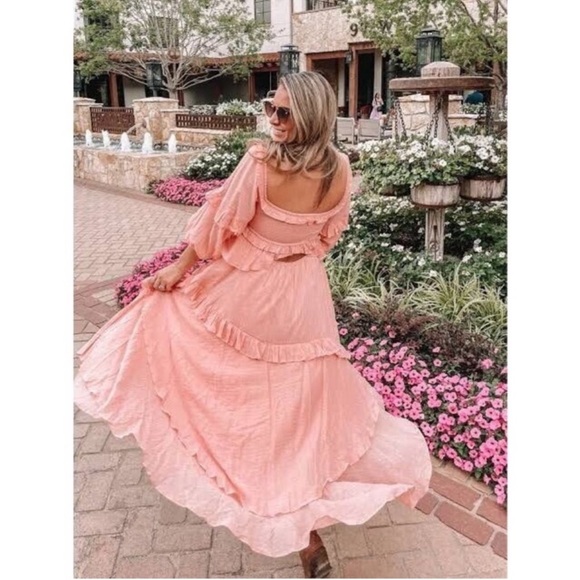 Spell Clementine Mermaid Maxi Dress Sz Large - Picture 5 of 16